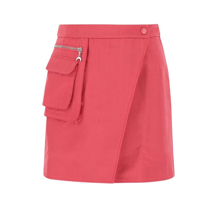 Marine Serre Ladies Pink Cycling Moire Mini Skirt Cover