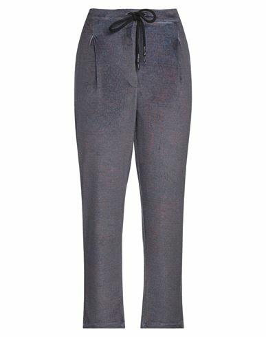 Brand Unique Woman Pants Slate blue Polyester, Elastane Cover