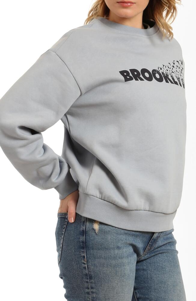 Brooklyn Industries Flight Logo Graphic Sweatshirt in Blue Fog Cover