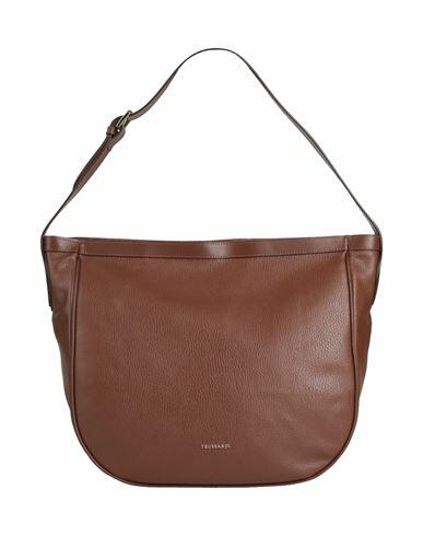 Trussardi Woman Shoulder bag Cocoa Calfskin Cover