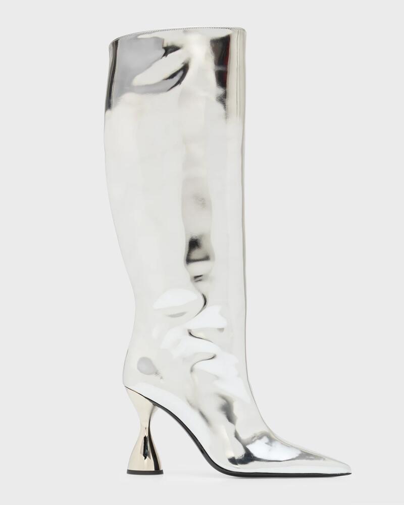 SIMONMILLER Verner Metallic Hourglass-Heel Boots Cover