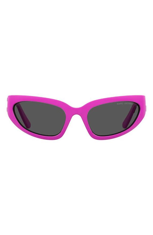 Marc Jacobs 61mm Gradient Cat Eye Sunglasses in Fuchsia Black/Grey Cover