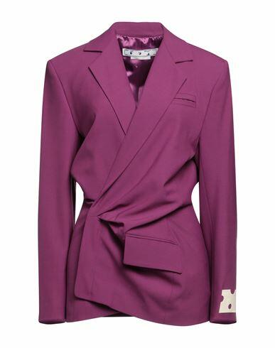 Off-white Woman Blazer Mauve Polyester, Virgin Wool, Elastane Cover