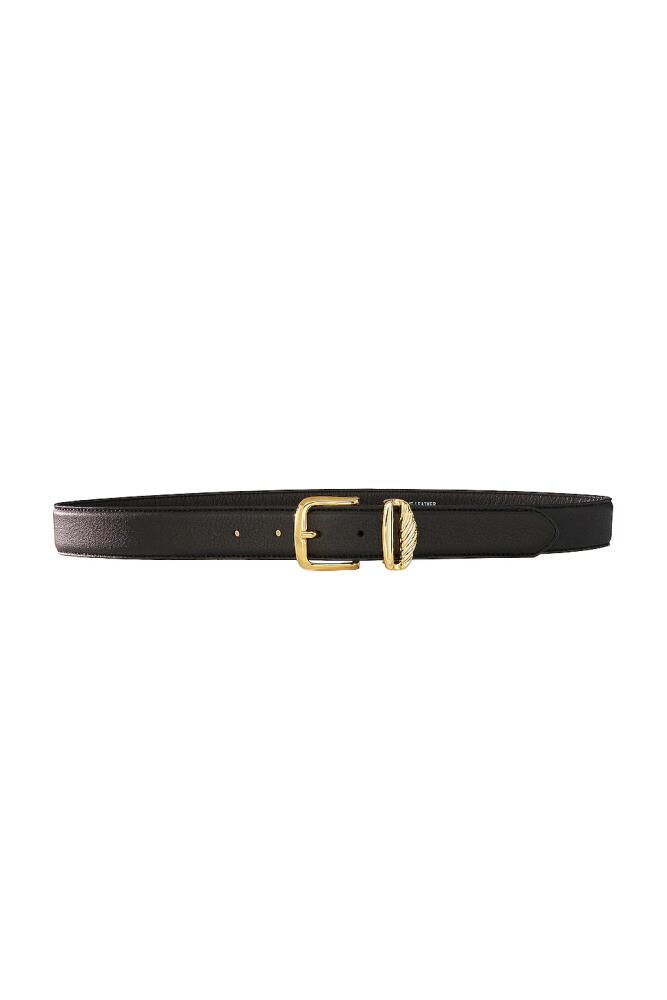 AUREUM Black & Gold French Rope Belt in Black Cover