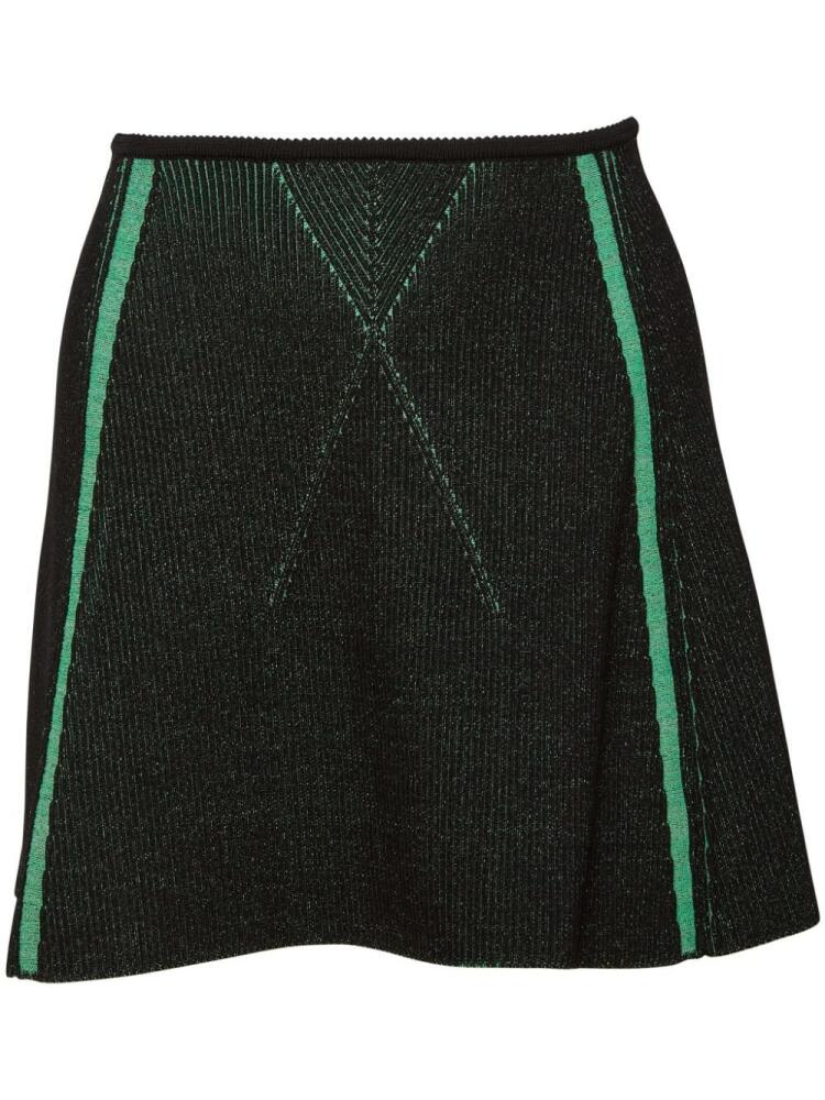 Fleur Du Mal ribbed-knit mini skirt - Green Cover