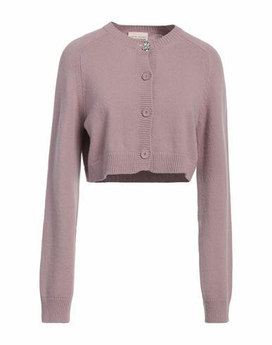 Semicouture Woman Cardigan Pastel pink Wool, Polyamide Cover