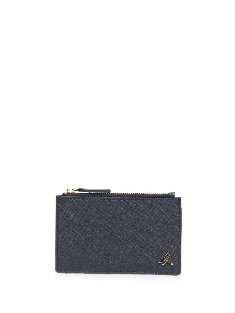 agnès b. zip-pocket leather wallet - Blue Cover