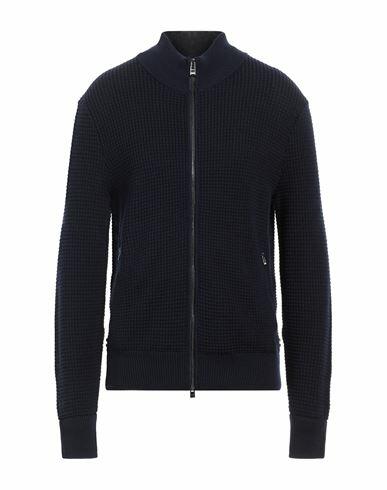 Boss Man Cardigan Navy blue Cotton, Virgin Wool Cover