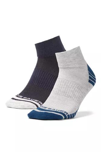 Eddie Bauer Men's Active Pro COOLMAX Quarter Socks - 2 Pack Cover