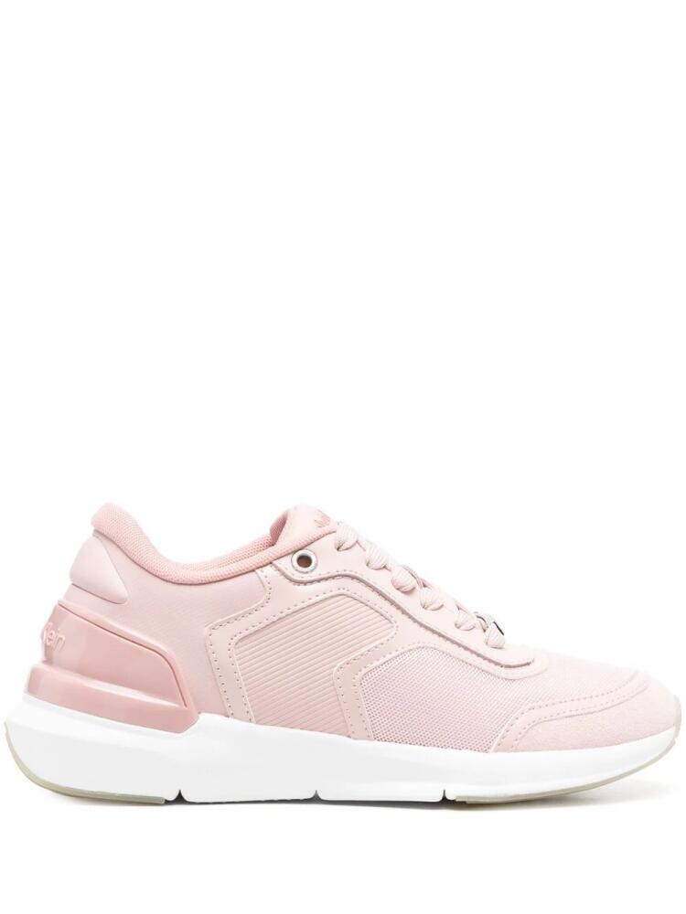 Calvin Klein embossed logo low-top sneakers - Pink Cover