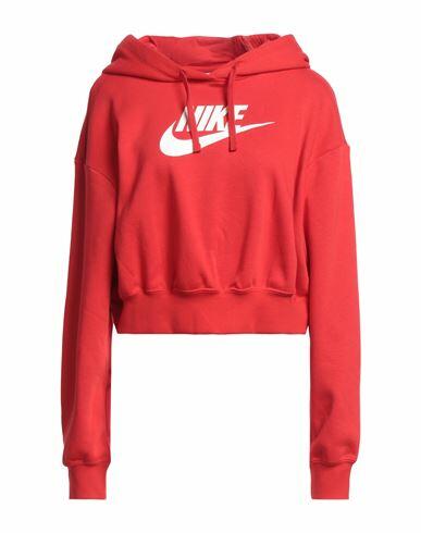 Nike Woman Sweatshirt Red Cotton, Polyester Cover