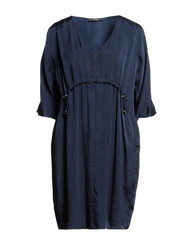 Seventy Sergio Tegon Woman Mini dress Navy blue Viscose, Cupro Cover