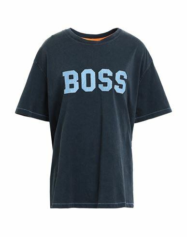 Boss Woman T-shirt Navy blue Cotton Cover