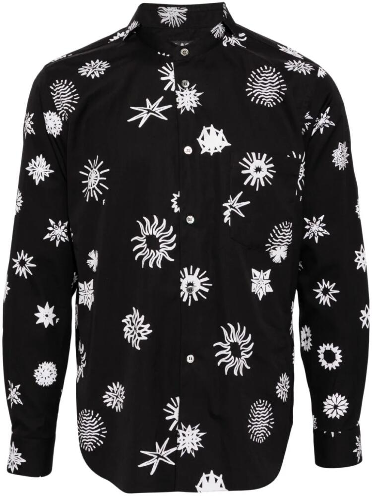 Black Comme Des Garçons graphic-print shirt Cover