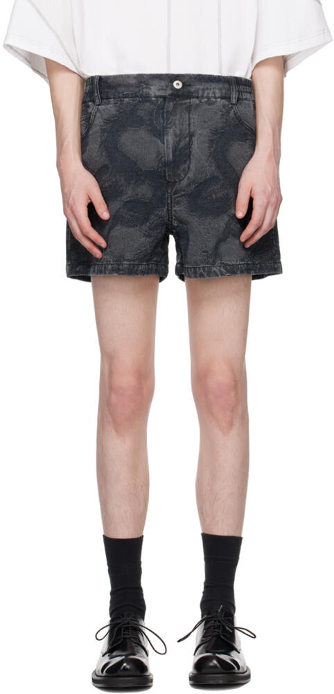 Feng Chen Wang Black Dragon Denim Shorts Cover