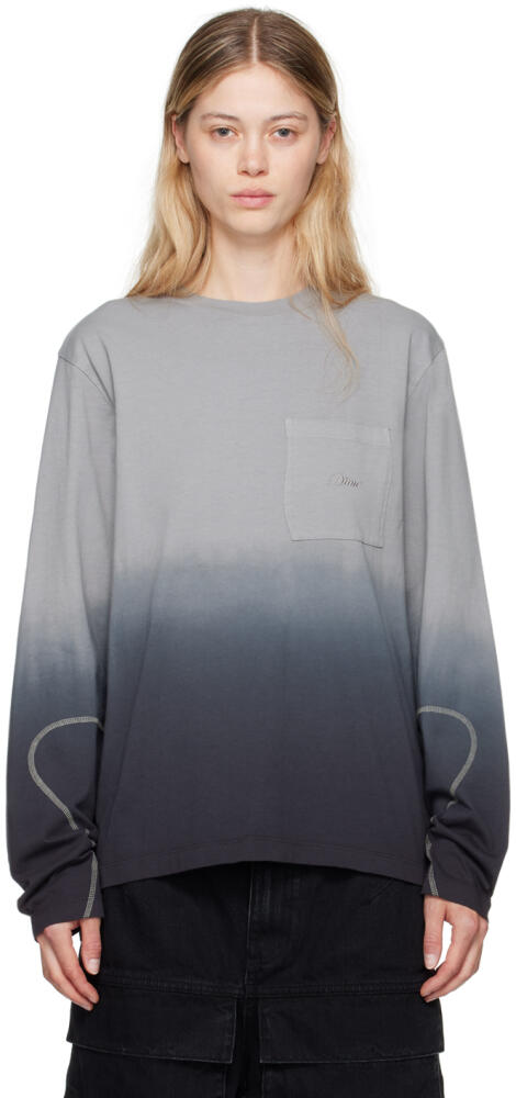 Dime Gray Gradient Long Sleeve T-Shirt Cover