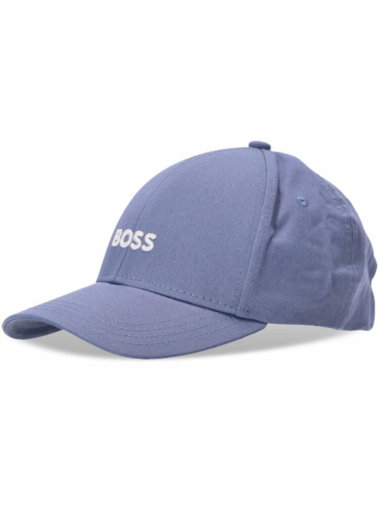 BOSS logo-embroidered cotton baseball cap - Blue Cover