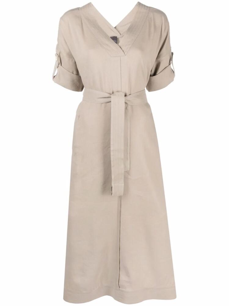 Lorena Antoniazzi belted midi dress - Neutrals Cover