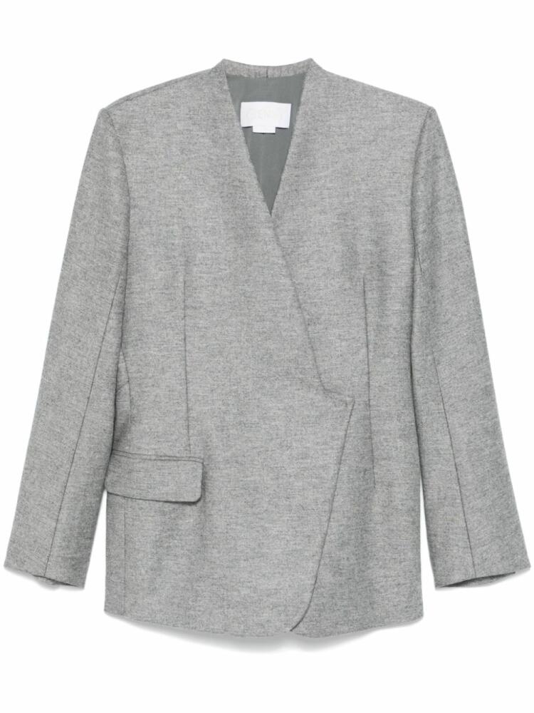 Genny V-neck blazer - Grey Cover