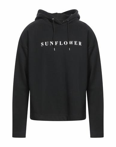 Sunflower Man Sweatshirt Black Cotton, Polyester Cover