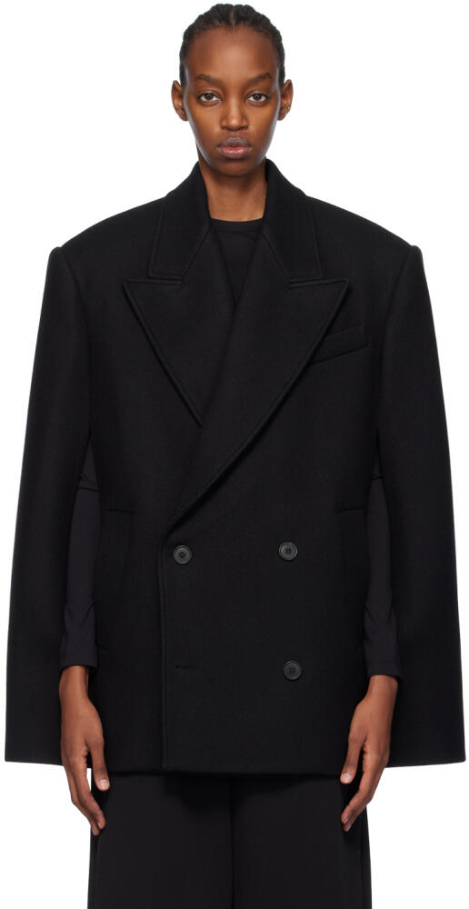 WARDROBE.NYC Black Double-Breasted Coat Cover