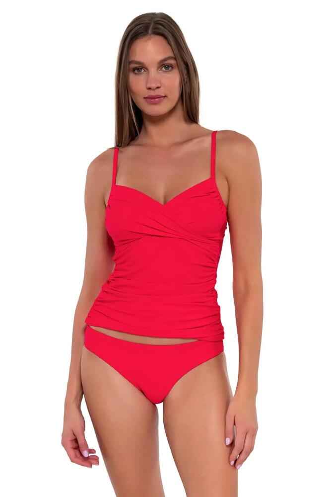 Sunsets Simone Tankini-D-Cup in Geranium Cover