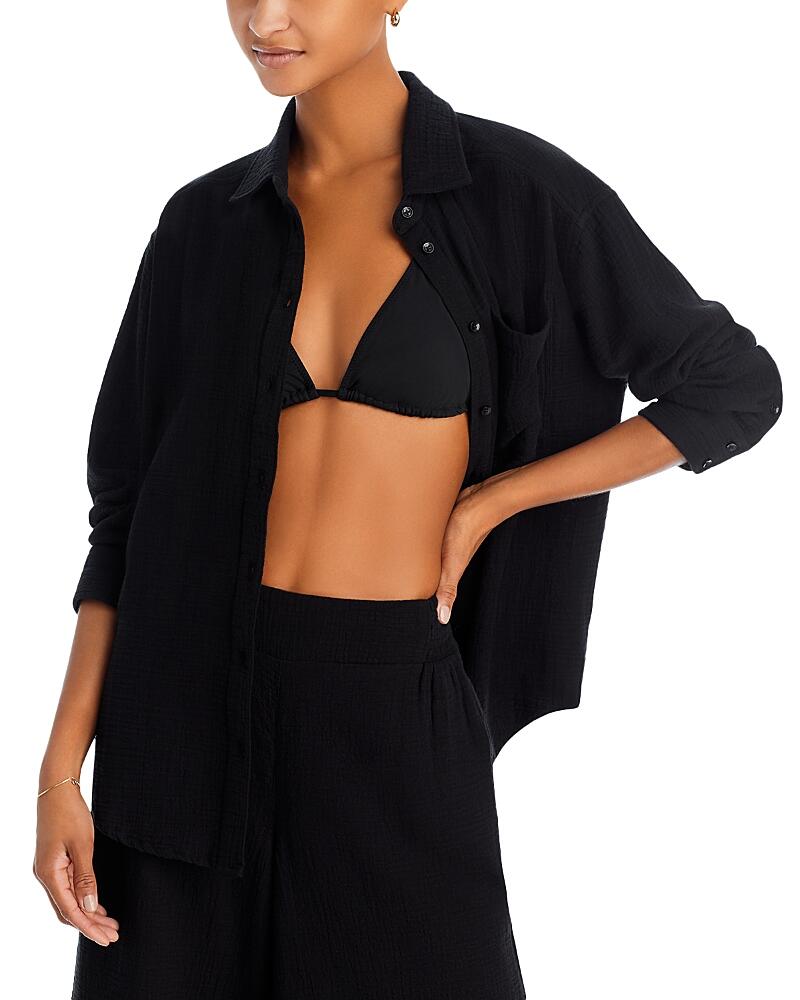 Echo Gauze Boyfriend Shirt Swim Cover-Up Cover