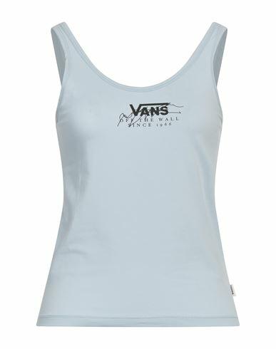 Vans Woman Tank top Sky blue Cotton, Elastane Cover