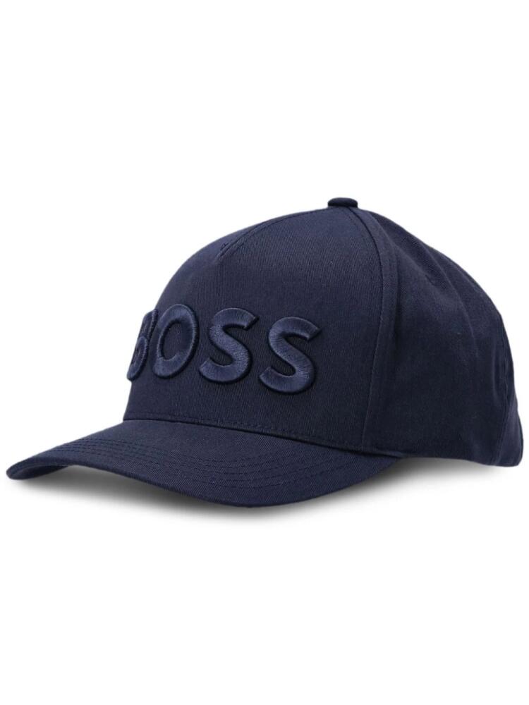 BOSS logo-embroidered cotton baseball cap - Blue Cover