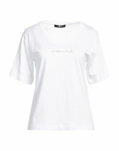 7 For All Mankind Woman T-shirt White Cotton, Modal Cover