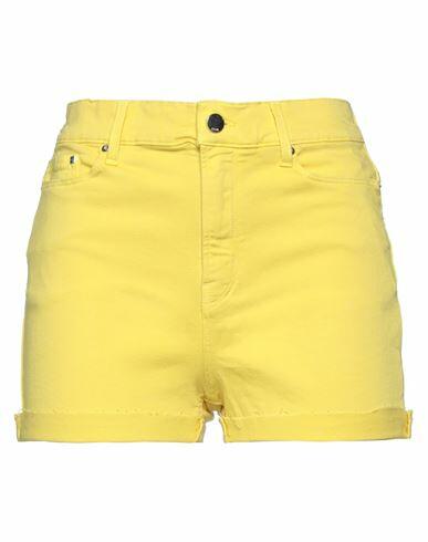 Karl Lagerfeld Woman Denim shorts Yellow Cotton, Polyester, Elastane Cover