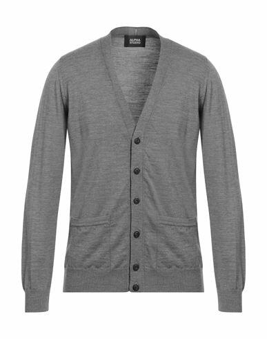 Alpha Studio Man Cardigan Grey Merino Wool Cover