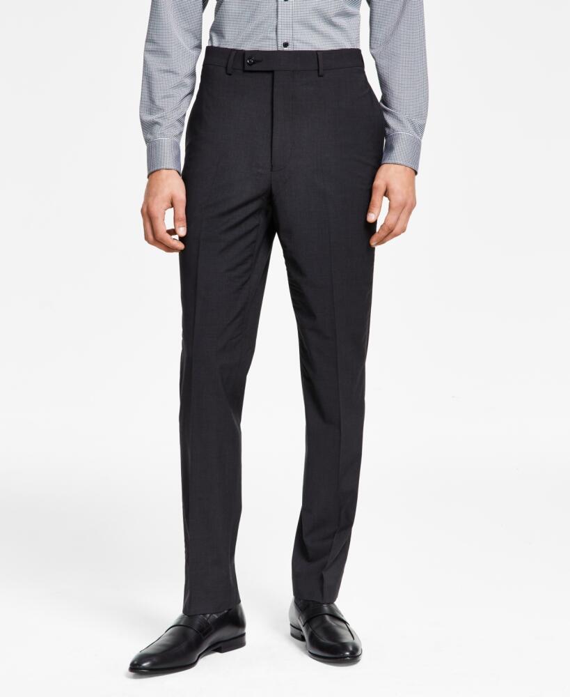 Calvin Klein Men's Slim-Fit Wool Infinite Stretch Suit Pants - Charcoal Cover