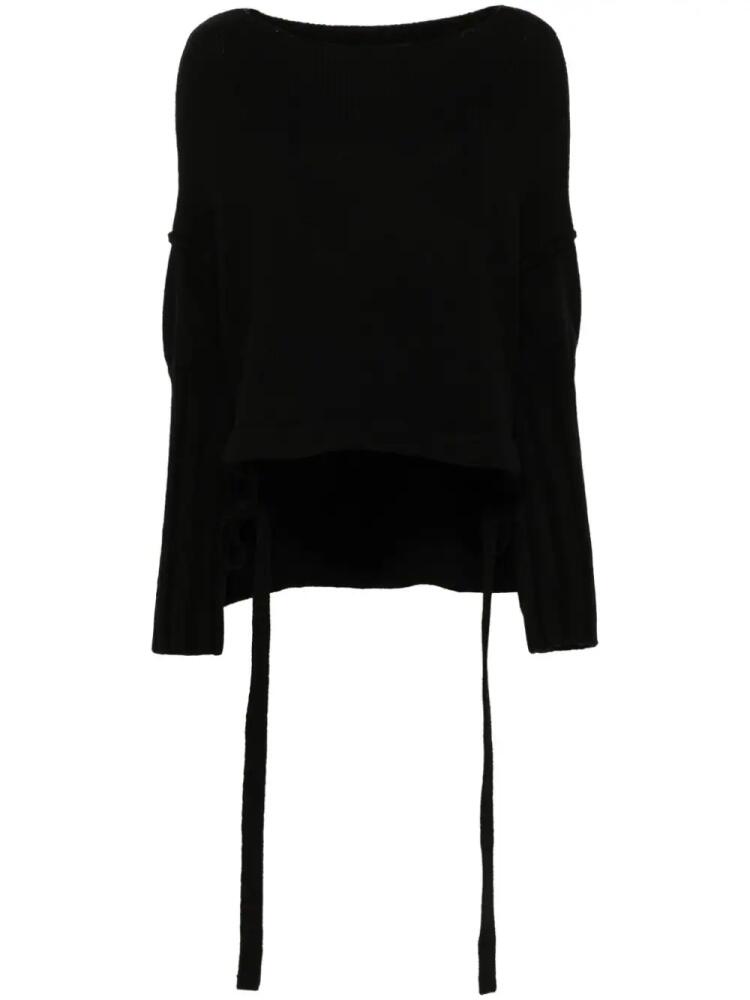 Yohji Yamamoto ribbed-knit jumper - Black Cover