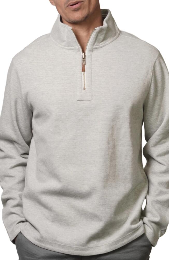 Fundamental Coast Felton Reversible Quarter Zip Top in Vapor Cover