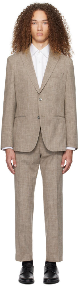 BOSS Beige Slim-Fit Suit Cover