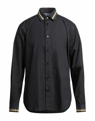 Versace Jeans Couture Man Shirt Black Cotton, Viscose Cover