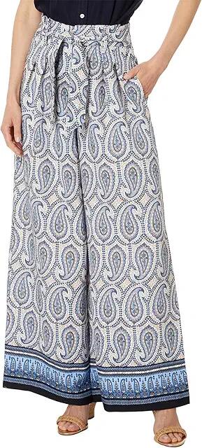 Tommy Hilfiger Paisley Wide Leg Pants (Ivory Multi) Women's Casual Pants Cover