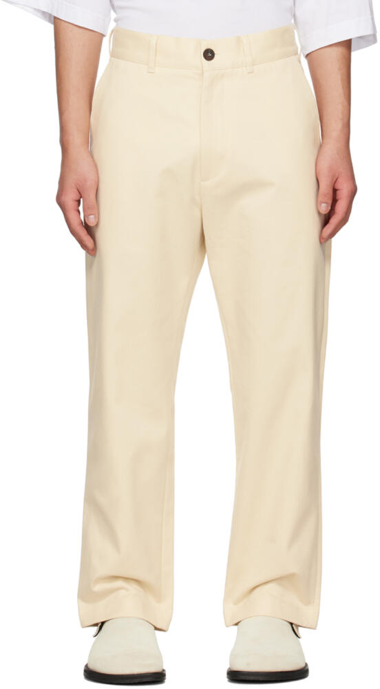 Studio Nicholson Off-White Bill Trousers Cover