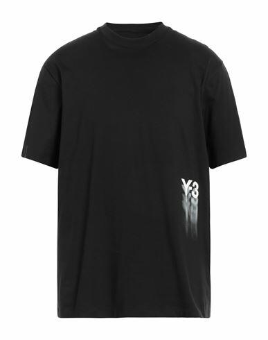 Y-3 Man T-shirt Black Cotton, Elastane Cover