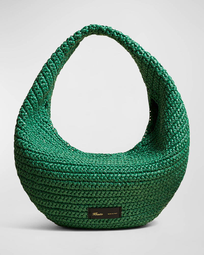 Khaite Olivia Medium Raffia Hobo Bag Cover