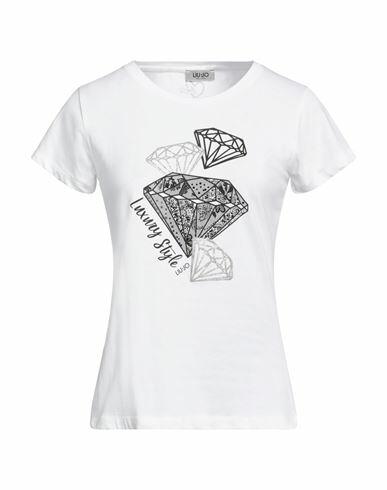 Liu ·jo Woman T-shirt White Cotton, Elastane Cover