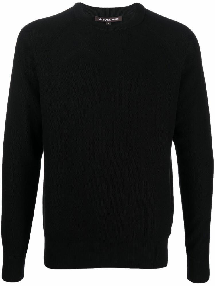 Michael Kors bird's eye crew-neck jumper - Black Cover