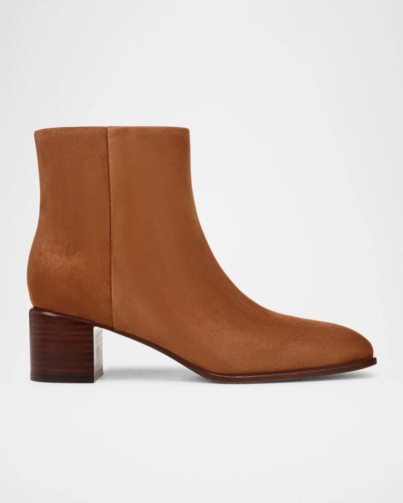 Vince Suede Block-Heel Ankle Booties Cover