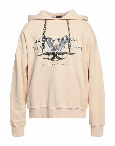 Just Cavalli Man Sweatshirt Beige Cotton, Elastane Cover