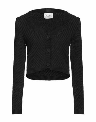 Nanushka Woman Cardigan Black Cotton Cover