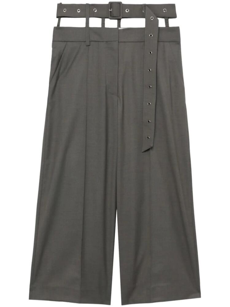 Rokh cut-out cropped trousers - Grey Cover