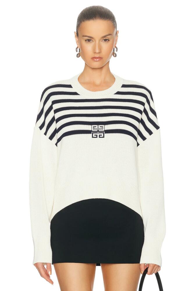 Givenchy Crewneck Sweater in White Cover