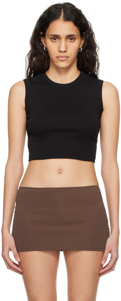 FLORE FLORE Black Esmé Crop Tank Top Cover