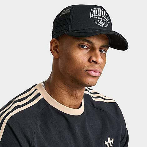 Adidas Originals Rec League Trucker Hat in Black/Black Cover